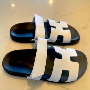 Hermes Chypre Sandal in White Size 40. Brand new.
